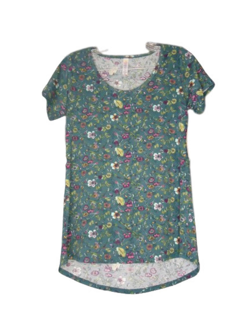 LuLaRoe Short Sleeve Classic T Shirt Multicolored Floral Print Size Womens XXS